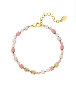 Armbandje 4053166, goud/roze