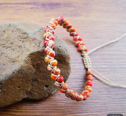 Boho armband oranje