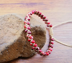 Boho armband fuchsia