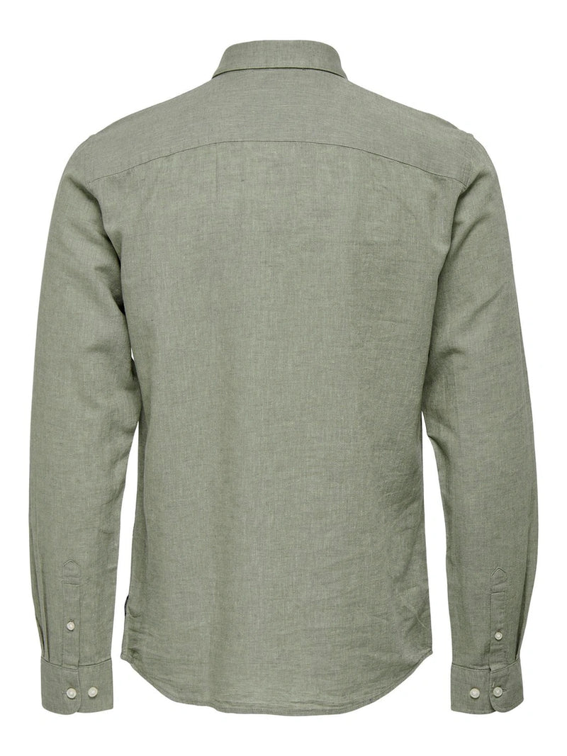 Heren SLIM FIT OVERHEMD, old green