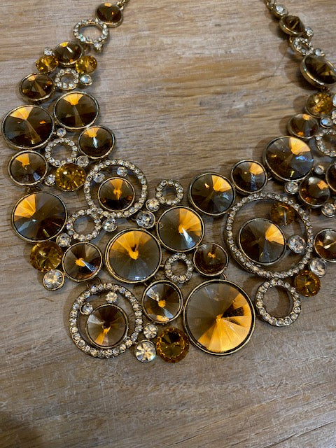 Party ketting , caramel/ goud