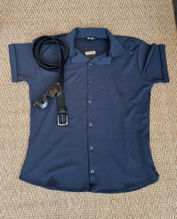 Heren Italiaanse Polo , midden blauw