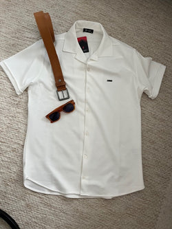 Heren Italiaanse Polo, off white