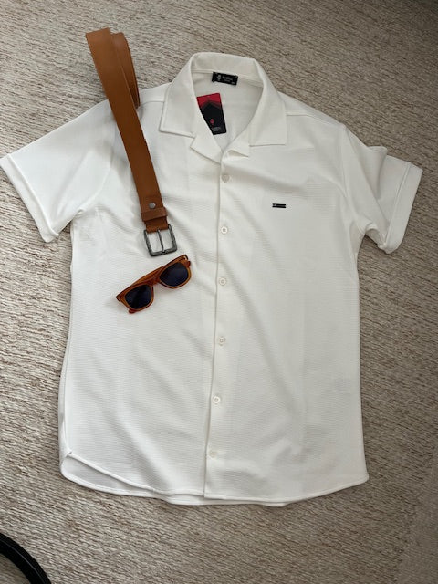 Heren Italiaanse Polo, off white