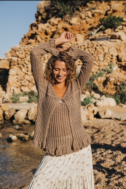 Isla Ibiza Bonita Cardigan – Knitted 8124306-Bronze