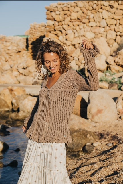 Isla Ibiza Bonita Cardigan – Knitted 8124306-Bronze