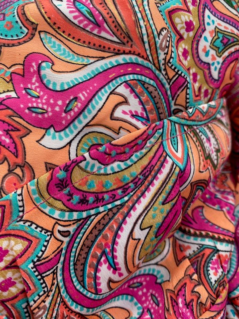 Ibiza jurk wikkel, 100% viscose , lovely multi colour