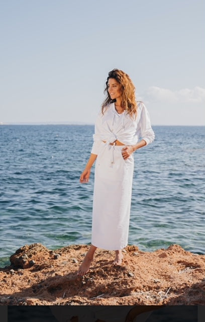 Isla Ibiza Bonita Trui met lange mouwen Del Mar – Wit