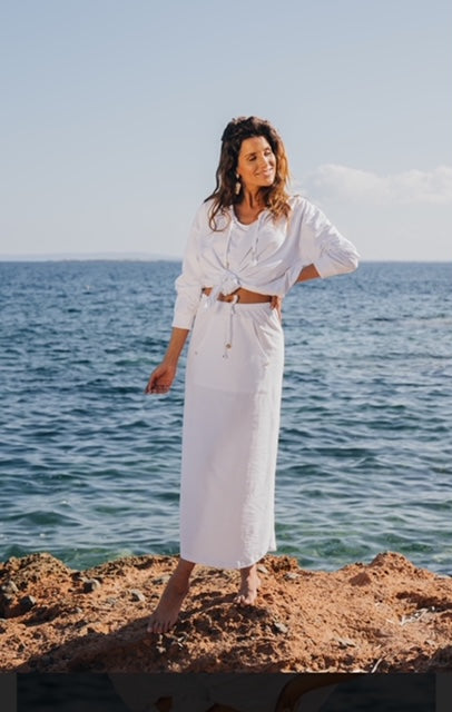 Isla Ibiza Bonita Trui met lange mouwen Del Mar – Wit