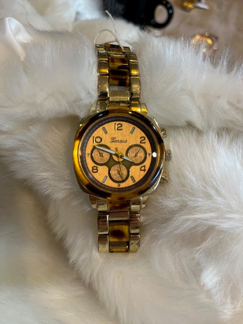 Horloge gold panter