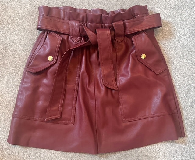 Rokje Faux Leather , Bordeaux