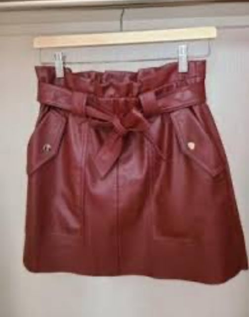 Rokje Faux Leather , Bordeaux