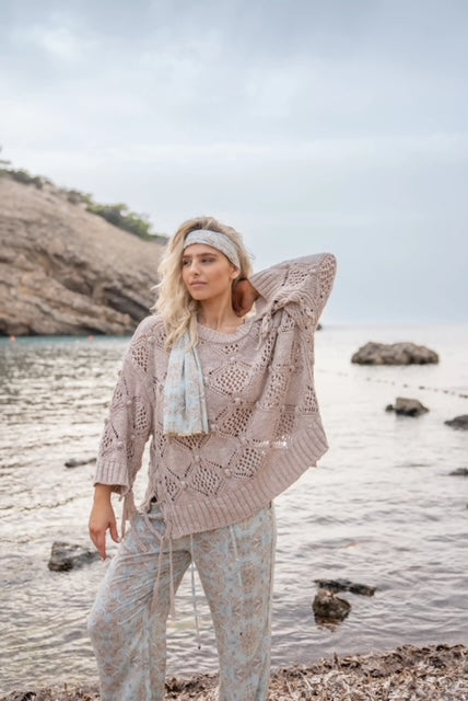 Isla Ibiza Bonita Baggy Knitted Jumper Pumpkin – SKU: 8123300-Khaki