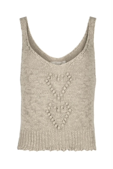 Short Knitted Singlet Hearts – Sand 8122313