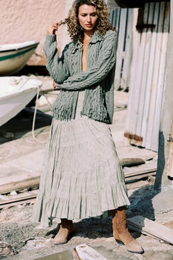 Isla Ibiza Bonita Long Wrap Skirt Mystic – Green 8222810