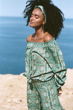 Isla Ibiza Bonita blouse Choctaw Tribes – Green 8222511