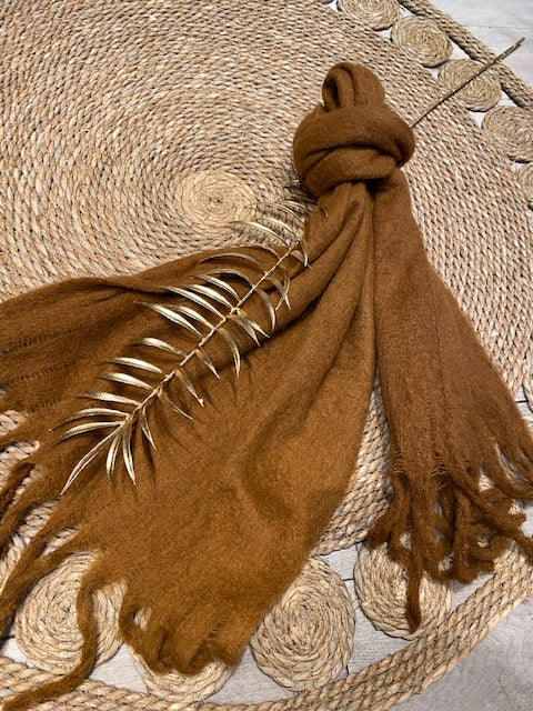 Sjaal viscose roest bruin